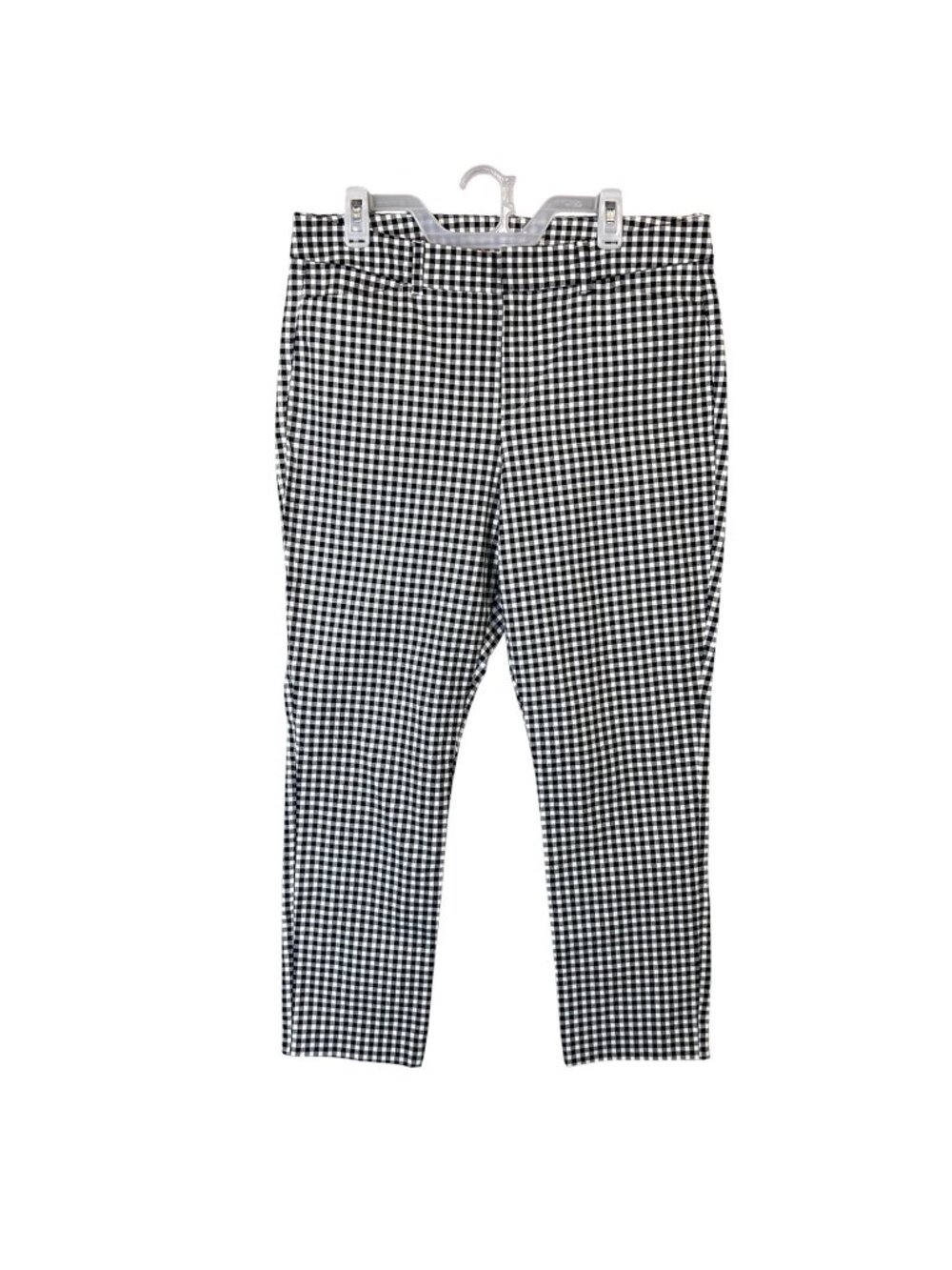 Old Navy Black & White Gingham High-Rise Pixie Skinny Pants - Womens Size 14 EUC